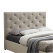 Sya Full Size Bed w Button Tufted Upholstery-Underbed Storage-Beige