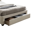 Sya Full Size Bed w Button Tufted Upholstery-Underbed Storage-Beige