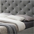 Sya Full Size Bed w Button Tufted Upholstery-Underbed Storage-Gray
