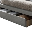 Sya Full Size Bed w Button Tufted Upholstery-Underbed Storage-Gray