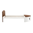 Evon Captain Twin Bed-Built-In Storage-Boat Design-White and Oak Brown