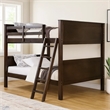 Zedy Full over Full Bunk Bed-Guardrails and Ladder-Walnut Brown