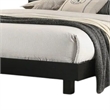 Yoki Queen Size Bed w Underbed LED-Acrylic Gold Trim-Black Frame