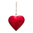 Decorative Metal Heart Wall Decor Set of 3-Classic Red with Jute Hanging Rope