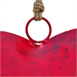 Decorative Metal Heart Wall Decor Set of 3-Classic Red with Jute Hanging Rope