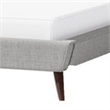 Levy Full Size Bed-Button Tufted Headboard-Modern Gray Upholstery