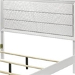 Tory King Size Bed-Wave Texture and Mitered Corners-Modern White