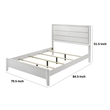 Tory King Size Bed-Wave Texture and Mitered Corners-Modern White