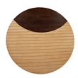 35 Inch 2 Piece Coffee Table - 2 Tone Mango Wood Top In Natural Brown and Walnut