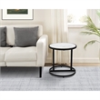 Beri 18 Inch Side End Table- Classic Slim Black Iron Frame