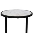 Beri 18 Inch Side End Table- Classic Slim Black Iron Frame