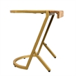 17 Inch Side End C Table- Iron Gold Angled Frame