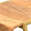 17 Inch Side End C Table- Iron Gold Angled Frame