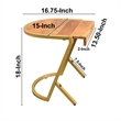 17 Inch Side End C Table- Iron Gold Angled Frame
