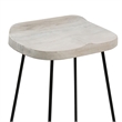 Tiva 30 Inch Handcrafted Backless Barstool-Black Metal Base
