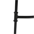 Tiva 30 Inch Handcrafted Backless Barstool-Black Metal Base