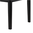 Pazy Dining Table-64 Inch White Faux Marble Top-Black Tapered Legs