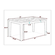 Pazy Dining Table-64 Inch White Faux Marble Top-Black Tapered Legs