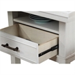 Weny Counter Height Table-60 Inch White Faux Marble Top-Open Shelf
