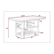Weny Counter Height Table-60 Inch White Faux Marble Top-Open Shelf
