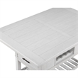 Weny Counter Height Table-60 Inch White Faux Marble Top-Open Shelf