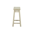 Amber Counter Height Stool-Saddle Seat-Backless-Weathered Gray Wood