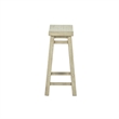 Amber Counter Height Stool-Saddle Seat-Backless-Weathered Gray Wood
