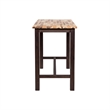 Amber Pub Table-47 Inch Rectangular Top-Espresso Brown Trestle Base