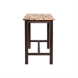 Amber Pub Table-47 Inch Rectangular Top-Espresso Brown Trestle Base