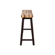 Amber Counter Height Bench-33 Inch Natural Brown Seat-Espresso Brown