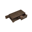Coffee Table with Open Shelf- 50 Inch- 1 Door- Espresso Brown