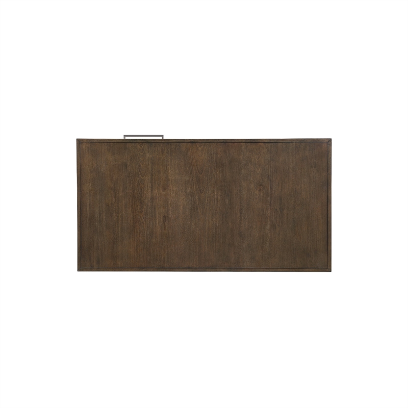 Coffee Table with Open Shelf- 50 Inch- 1 Door- Espresso Brown