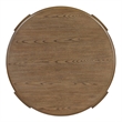 Coffee Table- 40 Inch Round Swivel Top- Lower Open Shelf- Brown