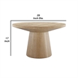 Coffee Table- Pedestal Base- 29 Inch Round Top in Oak Brown