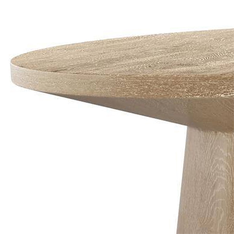 Coffee Table- Pedestal Base- 29 Inch Round Top in Oak Brown