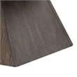 Coffee Table- 48 Inch White Marble- Walnut Brown Pedestal Base