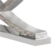 Coffee Table- Faux Marble Top- Chrome Pedestal Base- 51 Inch