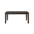 Dining Table w Removable Leaf- 66-84 Inch Top- Espresso Brown