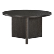 Dining Table- 54 Inch Circular Top- Pedestal Base- Ebony Black