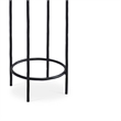 Accent Table- 12 Inch Round Recycled Glass Top- Black Iron Frame