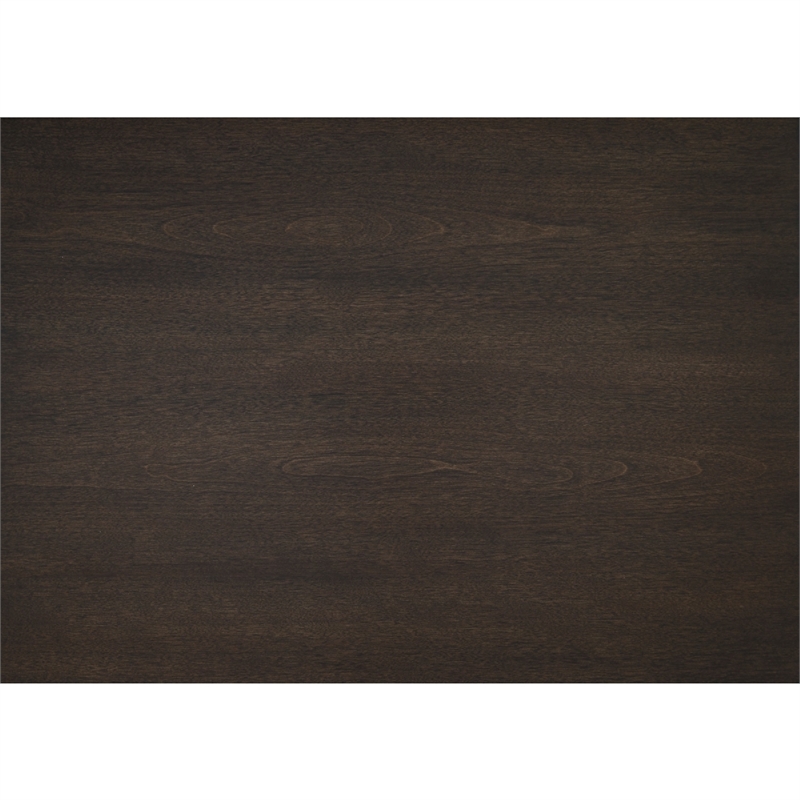 Side End Table- 24 Inch Round Top- Gold Capped Legs- Dark Brown