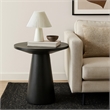 Side End Table- Cone Pedestal Base- 20 Inch Round Top in Black