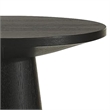 Side End Table- Cone Pedestal Base- 20 Inch Round Top in Black