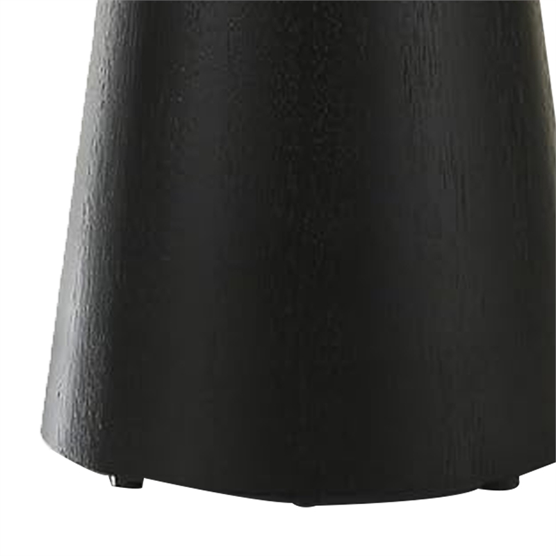 Side End Table- Cone Pedestal Base- 20 Inch Round Top in Black