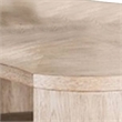 Cocktail Table- Open Lower Shelf- 50 Inch Oval Oak Brown Wood Top