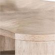 Cocktail Table- Open Lower Shelf- 50 Inch Oval Oak Brown Wood Top