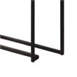 Sofa Console Table- Black Steel Sled Base- 47 Inch- White Lacquer
