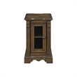 Chairside End Table- 22 Inch- 1 Glass Door w USB A and C Ports