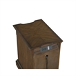 Chairside End Table- 22 Inch- 1 Glass Door w USB A and C Ports