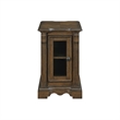 Chairside End Table- 22 Inch- 1 Glass Door w USB A and C Ports